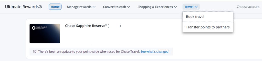 Transferring points to Southwest from Chase.