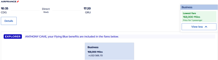 Air France surcharges