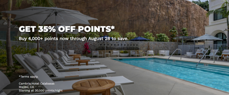 Banner image advertising a 35% discount when buying Choice points