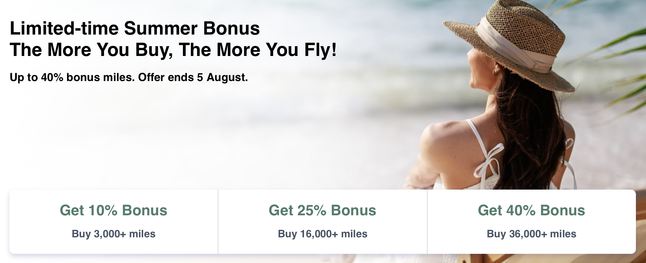 Screenshot of Points.com buy EVA miles promo banner.