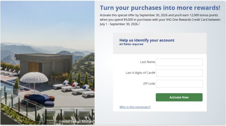Chase IHG 12,000 Points Q3 26 Promo