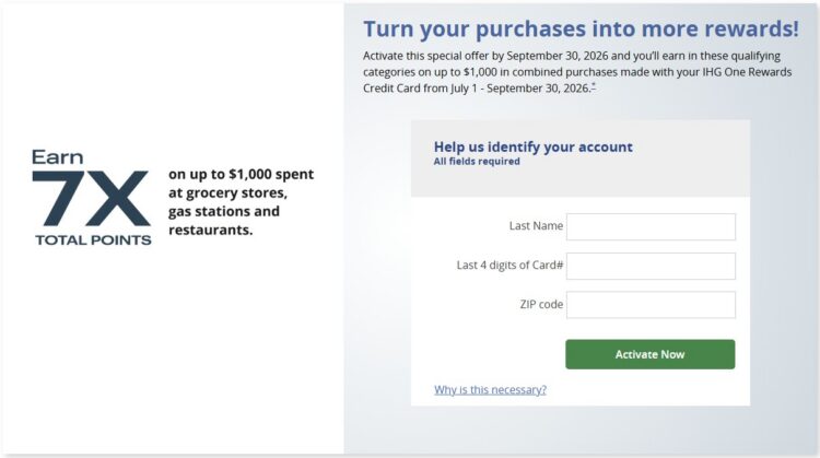 Chase IHG 7X Points Q3 26 Promo