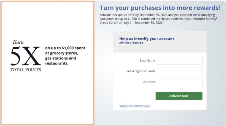Chase Marriott 5X Cashback Q3 26 Promo