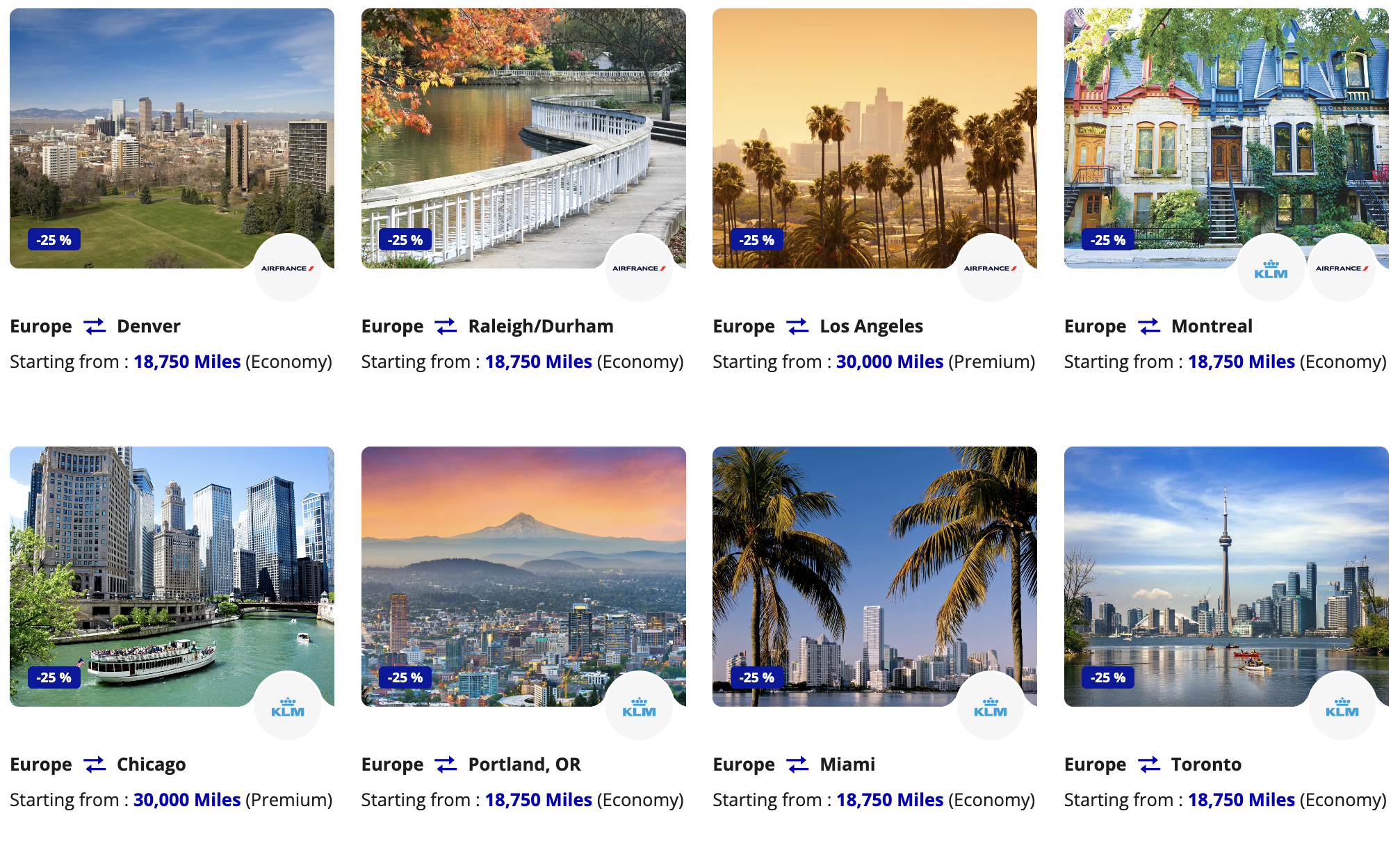 Screenshot of Flying Blue sample promo rewards for July 2026.