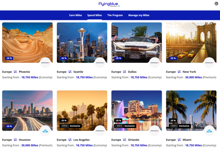Screenshot of Flying Blue sample promo rewards for August 2026.