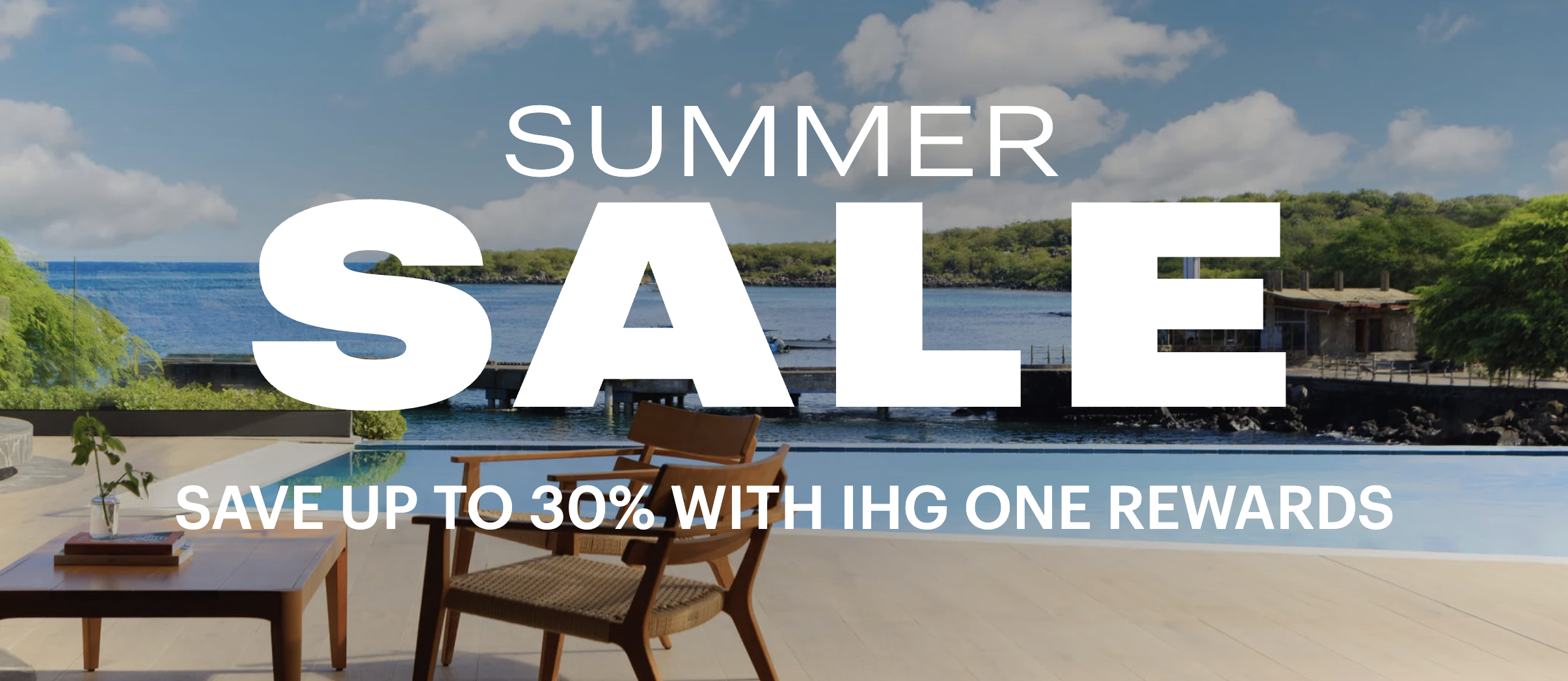 Screenshot of IHG Summer Sale promo banner.