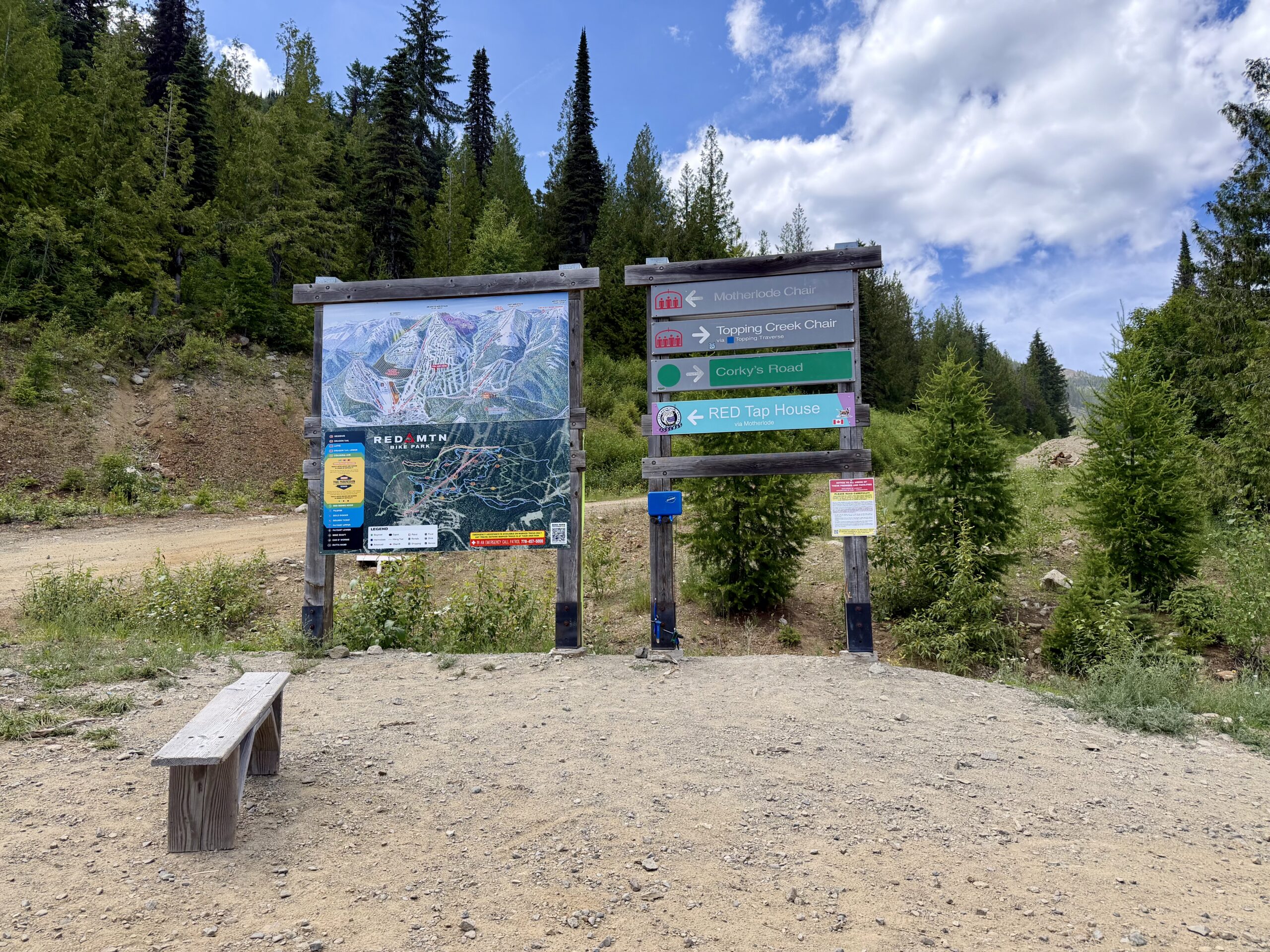 Trail map at RED Mountain Resort.