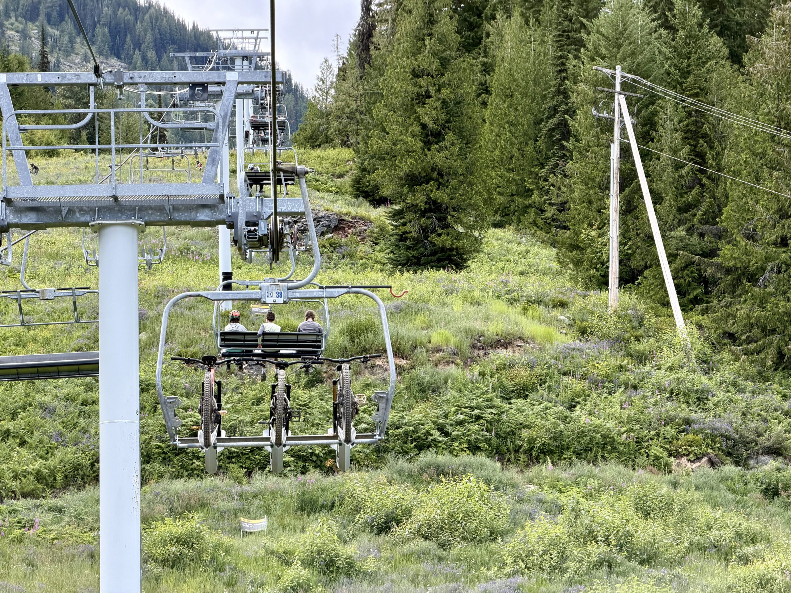 Ski/bike lift at RED Mountain Resort.