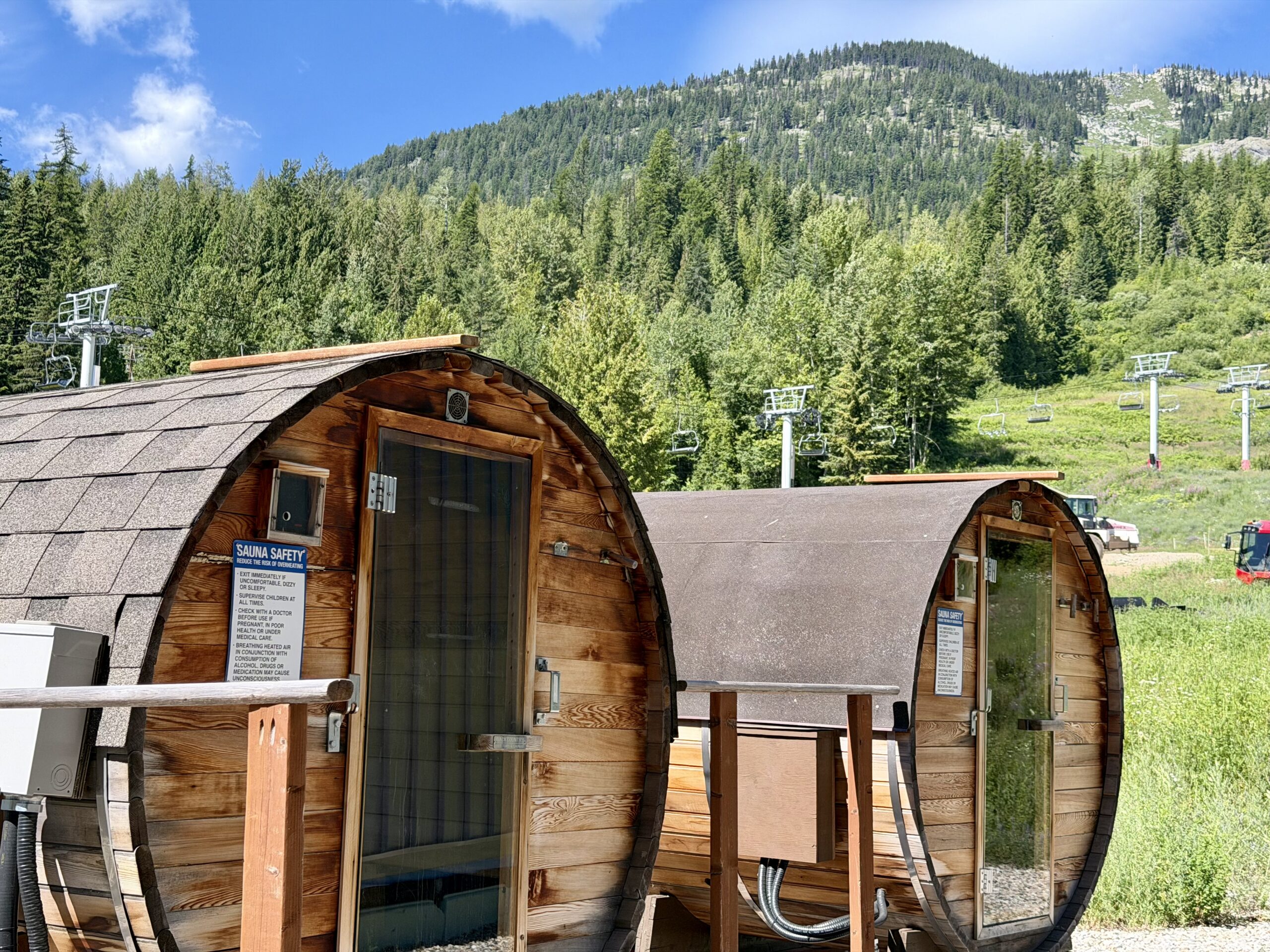 Cedar barrel saunas at The Josie.