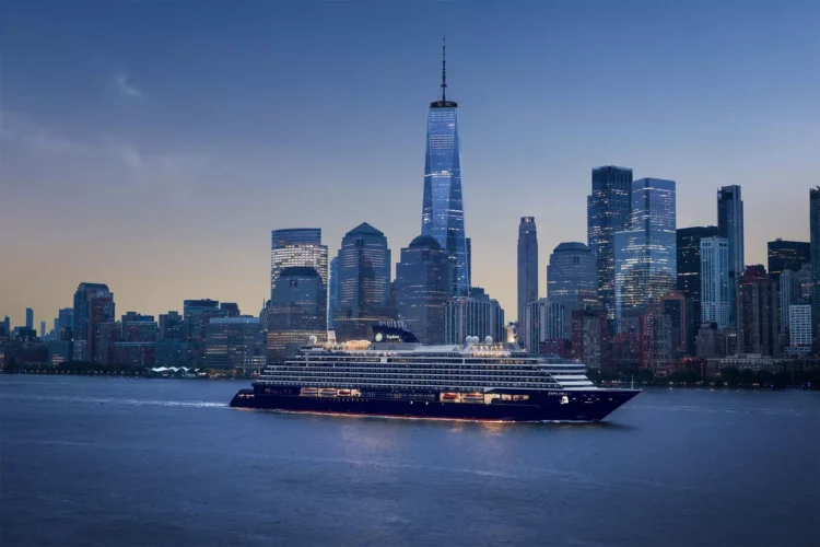 Explora Journeys sailing into New York City