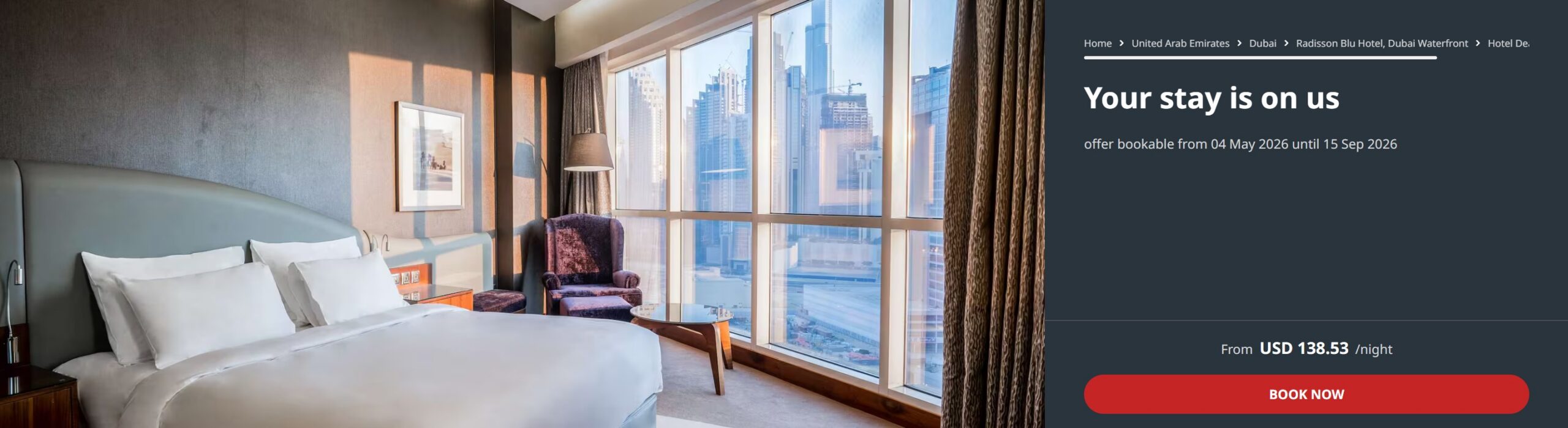 Radisson Dubai Waterfront 2026 Promotion