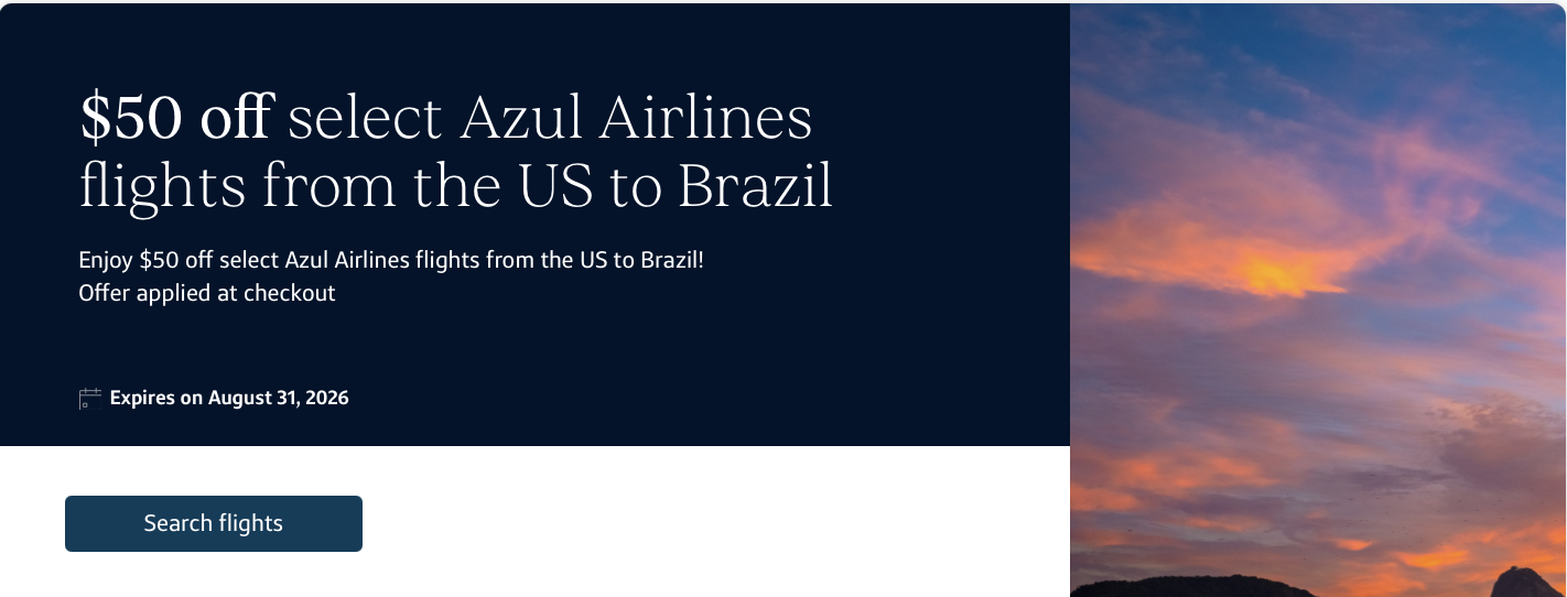 Capital One Travel Offer for Azul Airlines