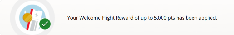 A Reward Flight Certificate has been applied.