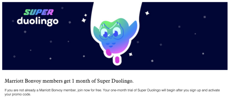 Marriott Duolingo partnership landing page