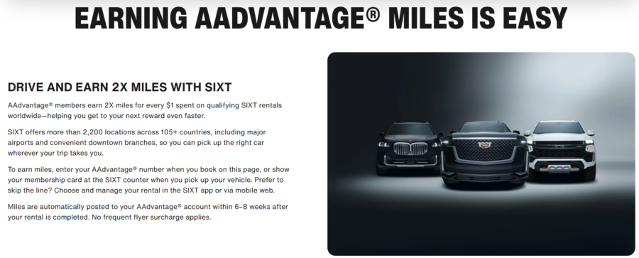 SIXT and American Airlines AAdvantage partnership