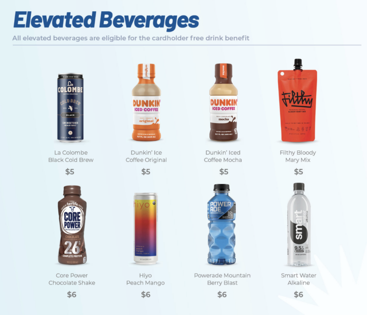 Allegiant's elevated beverages menu
