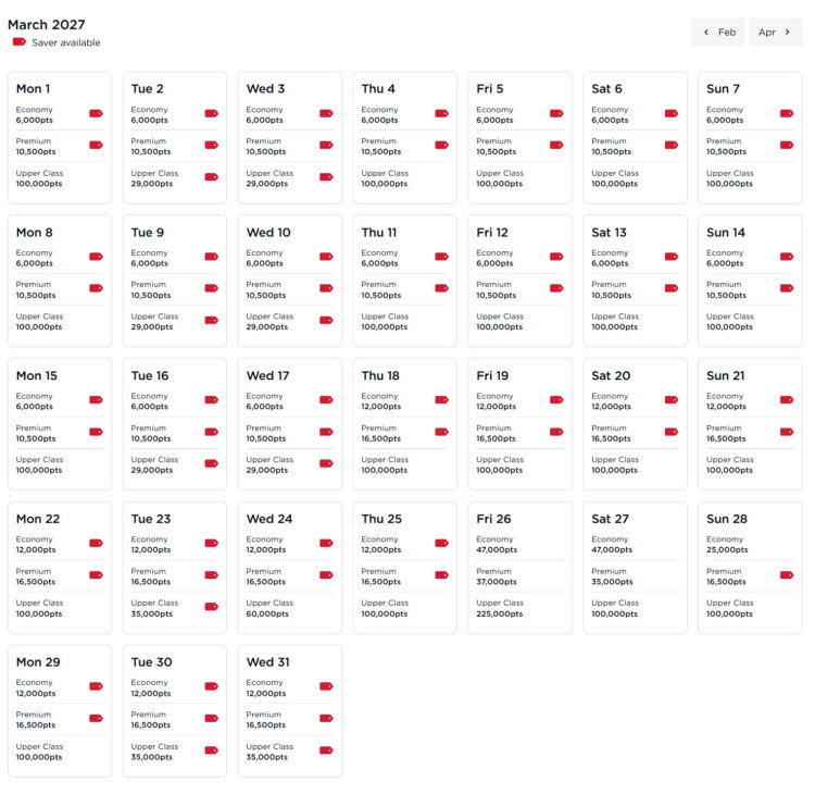 Virgin Atlantic Rewards LHR-JFK March 2027