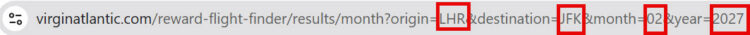 Virgin Atlantic Rewards URL Bookmark Credit Virgin Atlantic