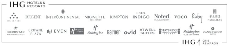 Brands participating in the IHG One Rewards program