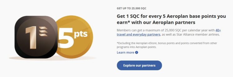 Aeroplan 1 SQC per 5 Points Earned with Starbucks