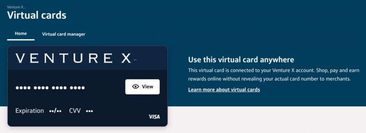 CapOne virtual card generation