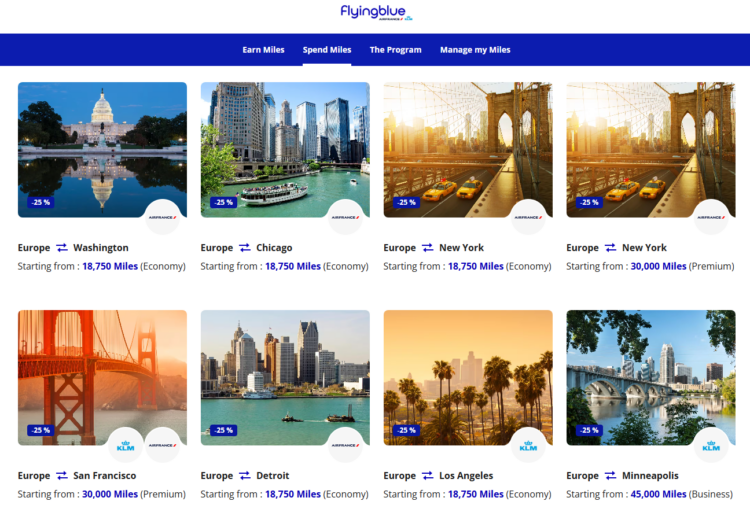 Screenshot of Flying Blue sample promo rewards for September 2026.
