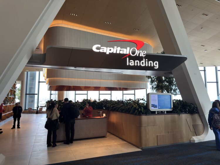 Entrance to the Capital One Landing at New York LaGuardia's Terminal B