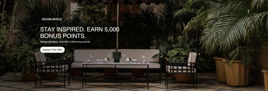Marriott 5,000 Points at Design Hotels 2026 Promotion
