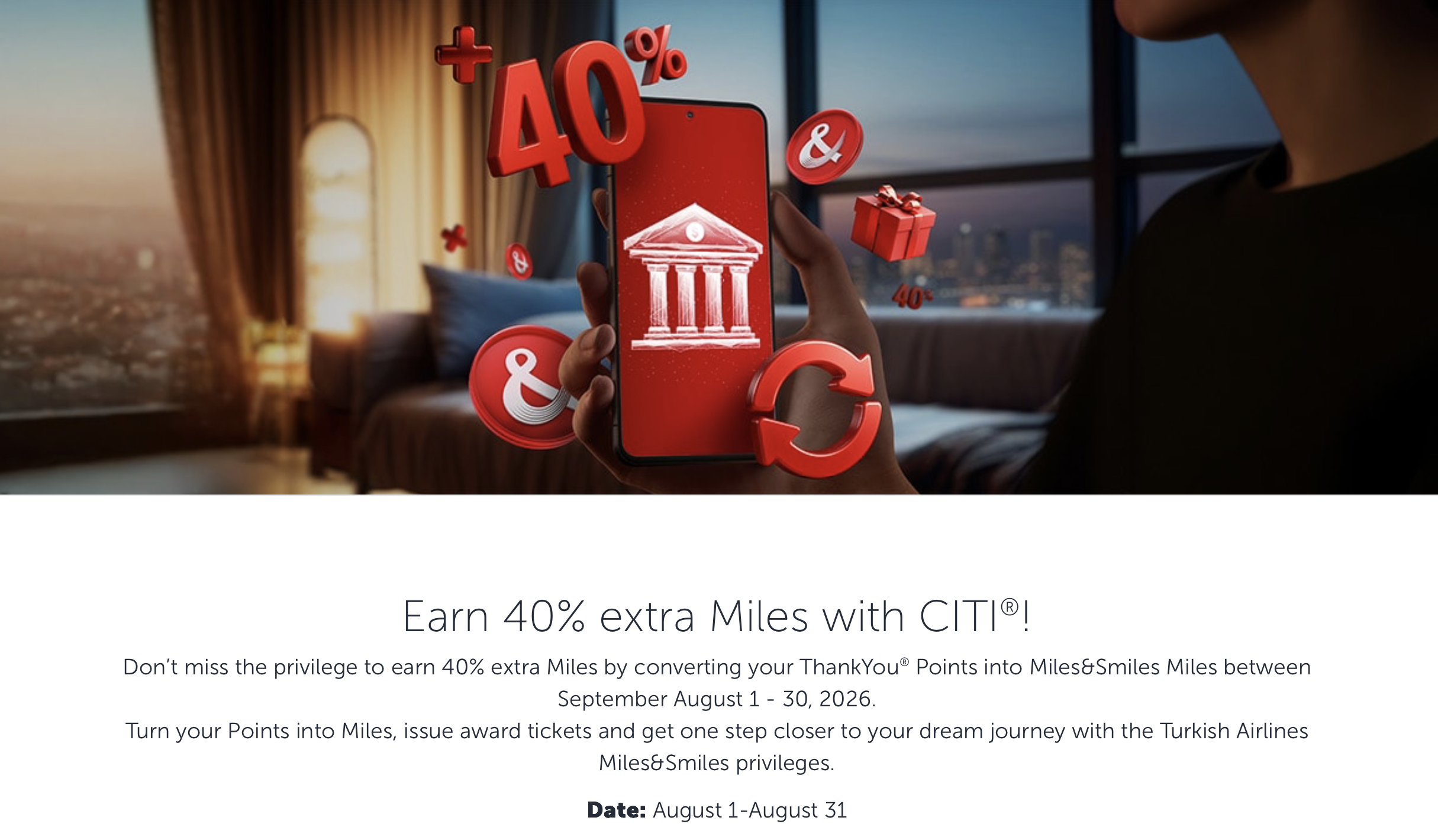 Citi to Turkish Airlines promo details