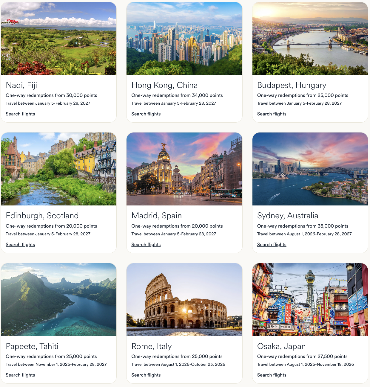 Alaska Airlines Atmos Rewards Global Getaways destinations