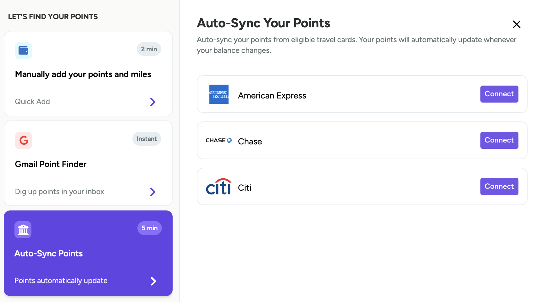 Point.me points finder tool