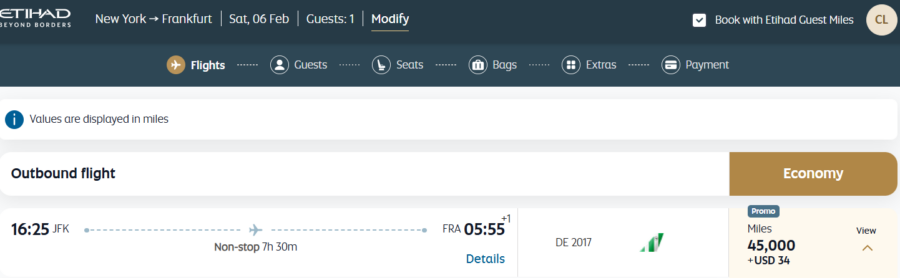 New York to Frankfurt on Condor