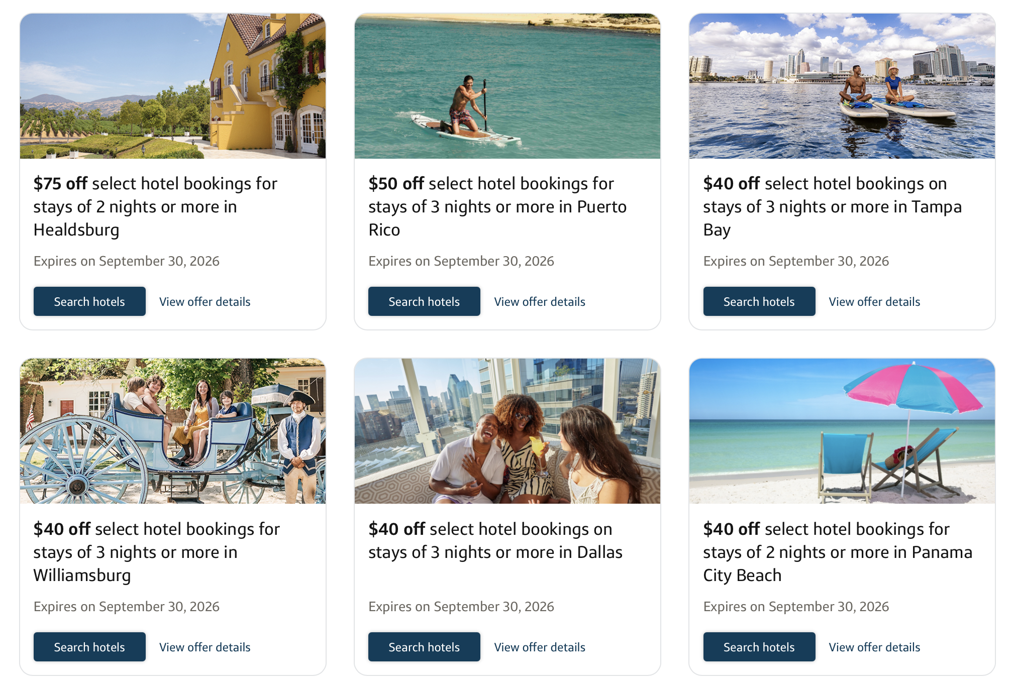 Capital One Travel offer examples