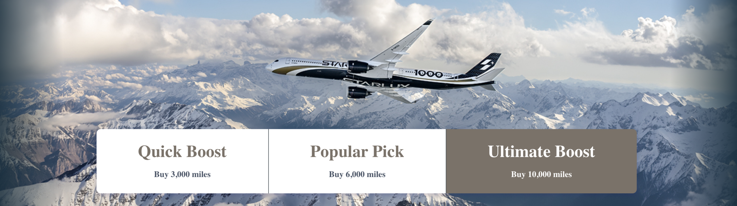 Starlux buy miles promo