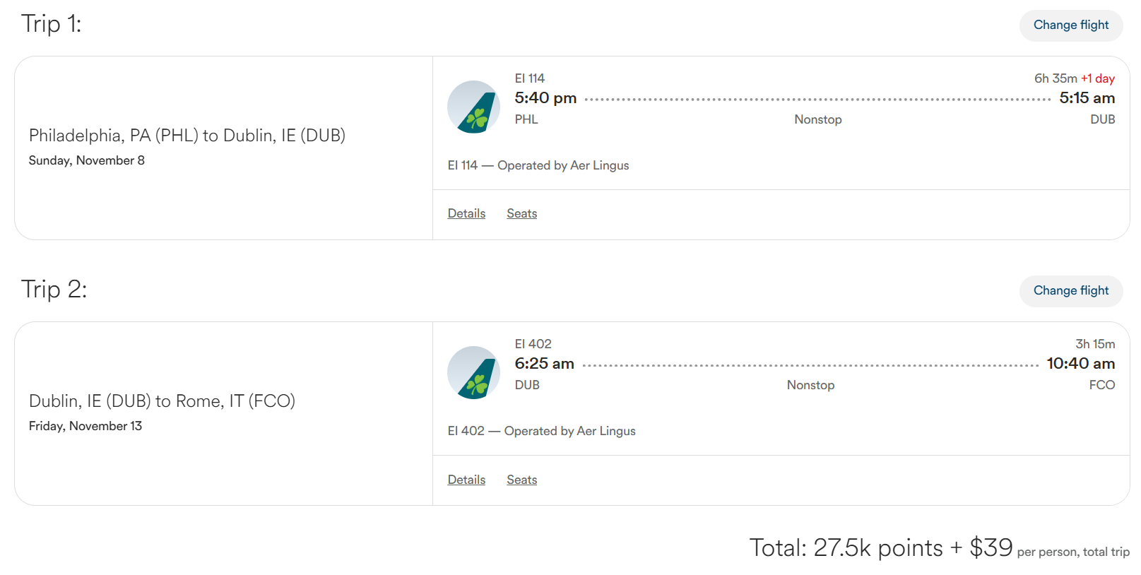 Aer Lingus Flights with free stopover