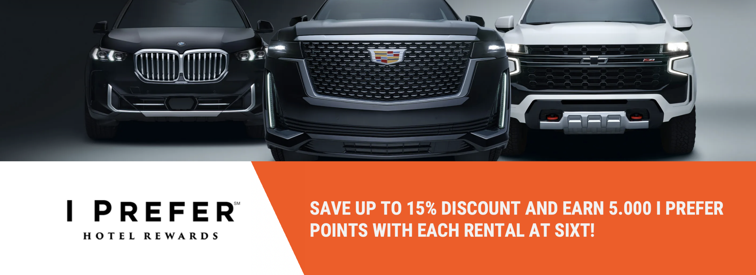 Sixt / I Prefer partnership promo banner
