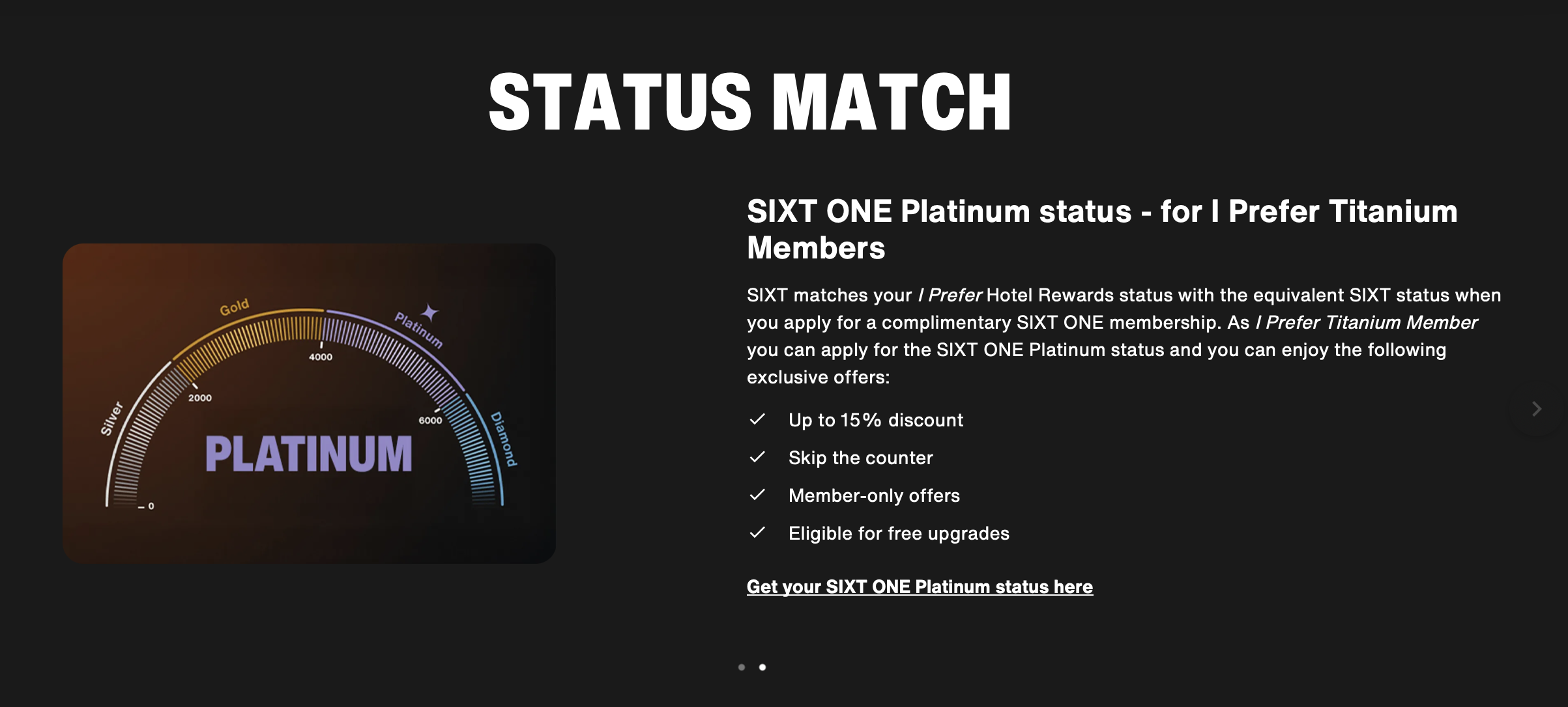 Sixt status match information