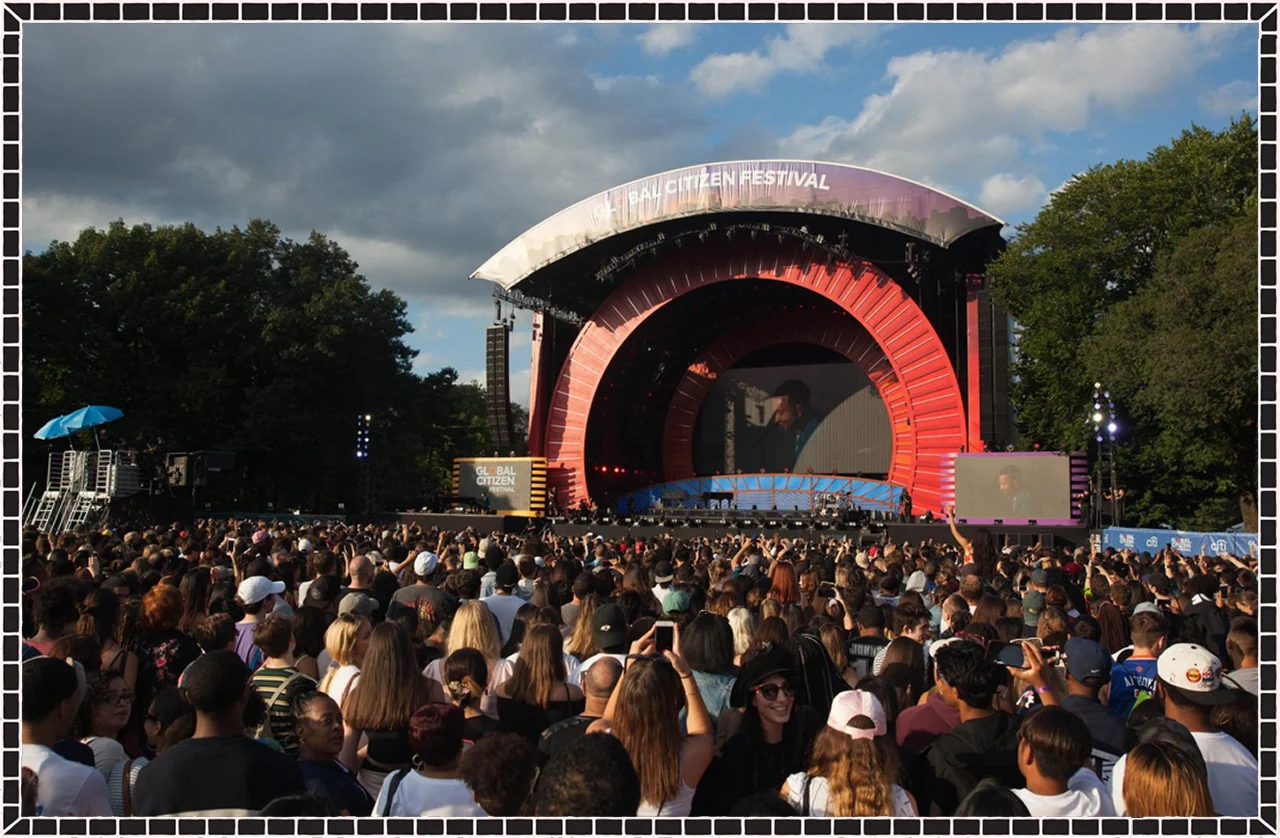 Global Citizen Festival stage and crowd