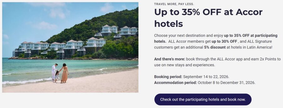 Accor 2X Points and 35 Off Customer Appreciation Month September 2026