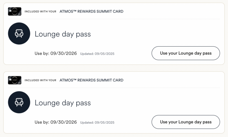 Alaska Summit Card Lounge Passes on your Atmos account