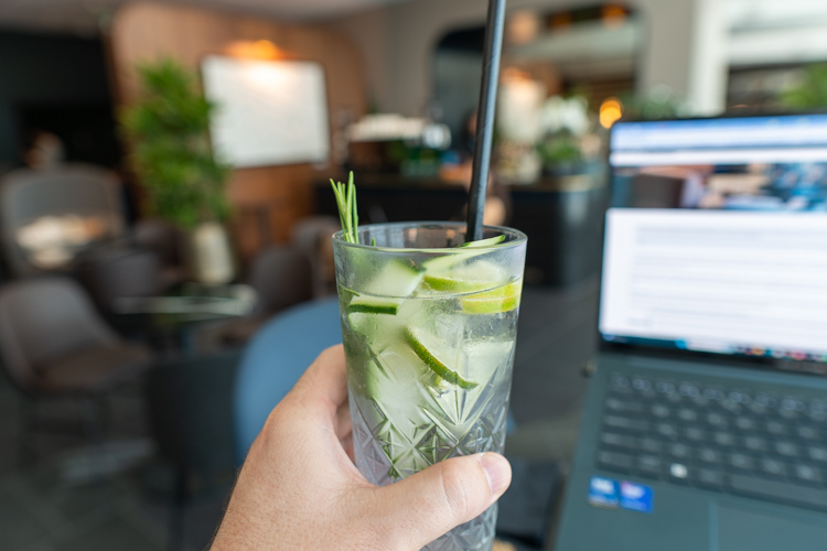 Amex Centurion Lounge Schiphol Mocktail