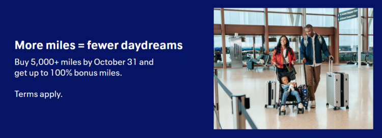 United buy miles banner 100% bonus