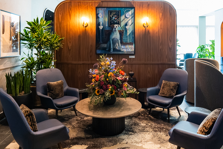 Amex Centurion Lounge Schiphol Dog Mascot