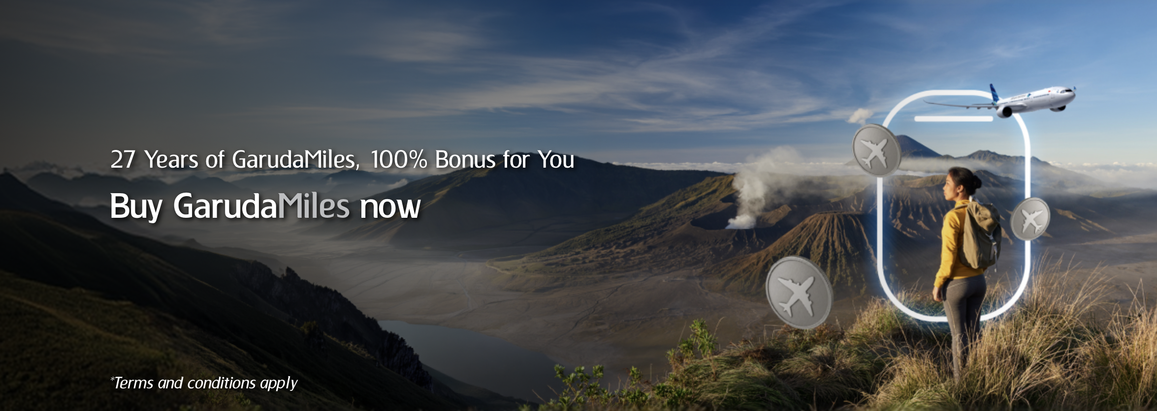 GarduaMiles 100% bonus for buying miles promotion