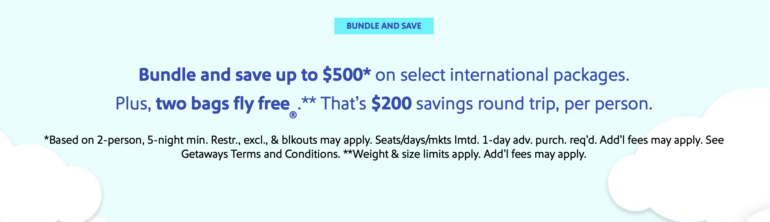 Getaways by Southwest Week of Wow promotion banner
