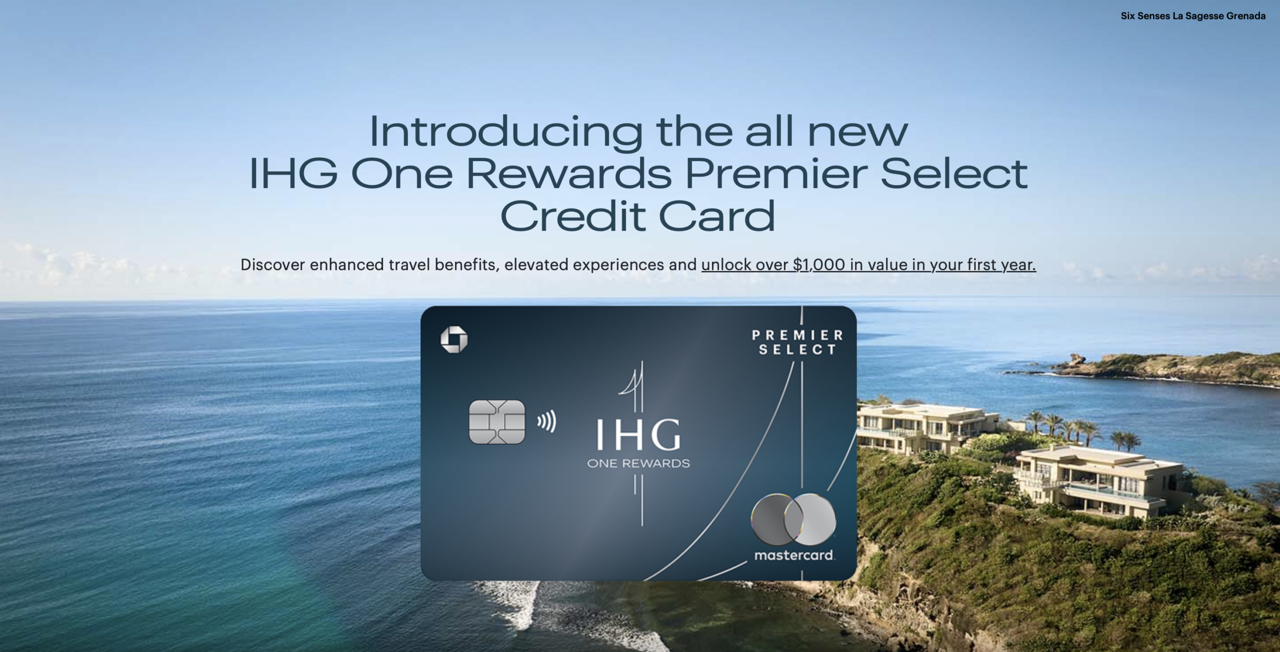 Chase's new IHG One Rewards Premier Select card launch banner