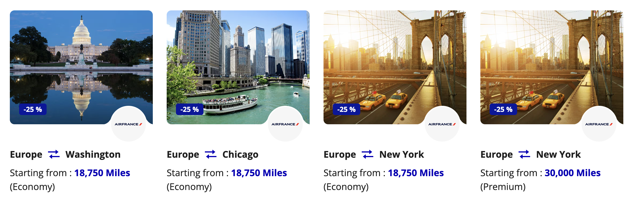 Flying Blue promo reward examples