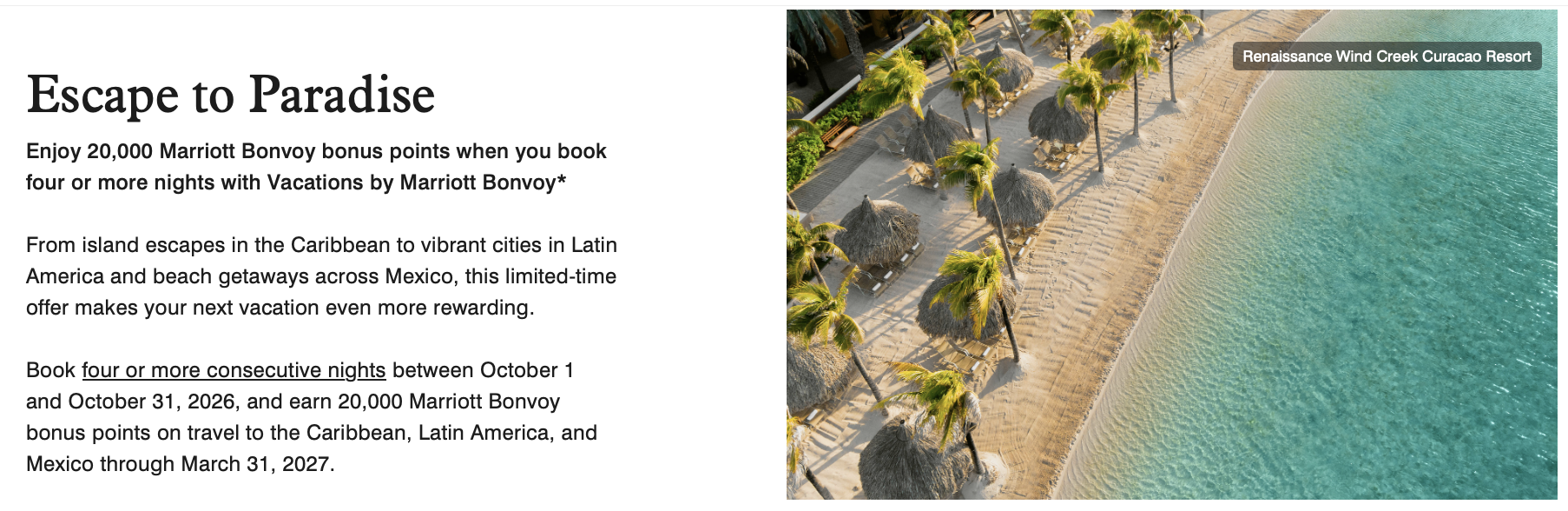 Vacations by Marriott October promo details