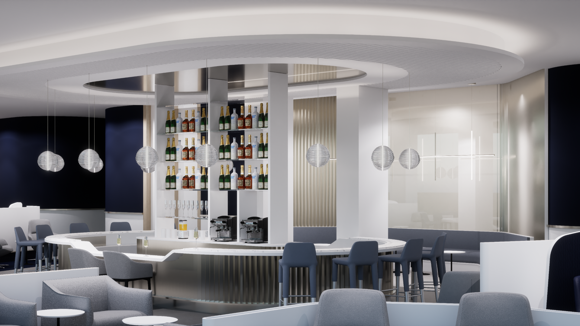 Rendering of the Air France Lounge coming to JFK Terminal One in 2027.