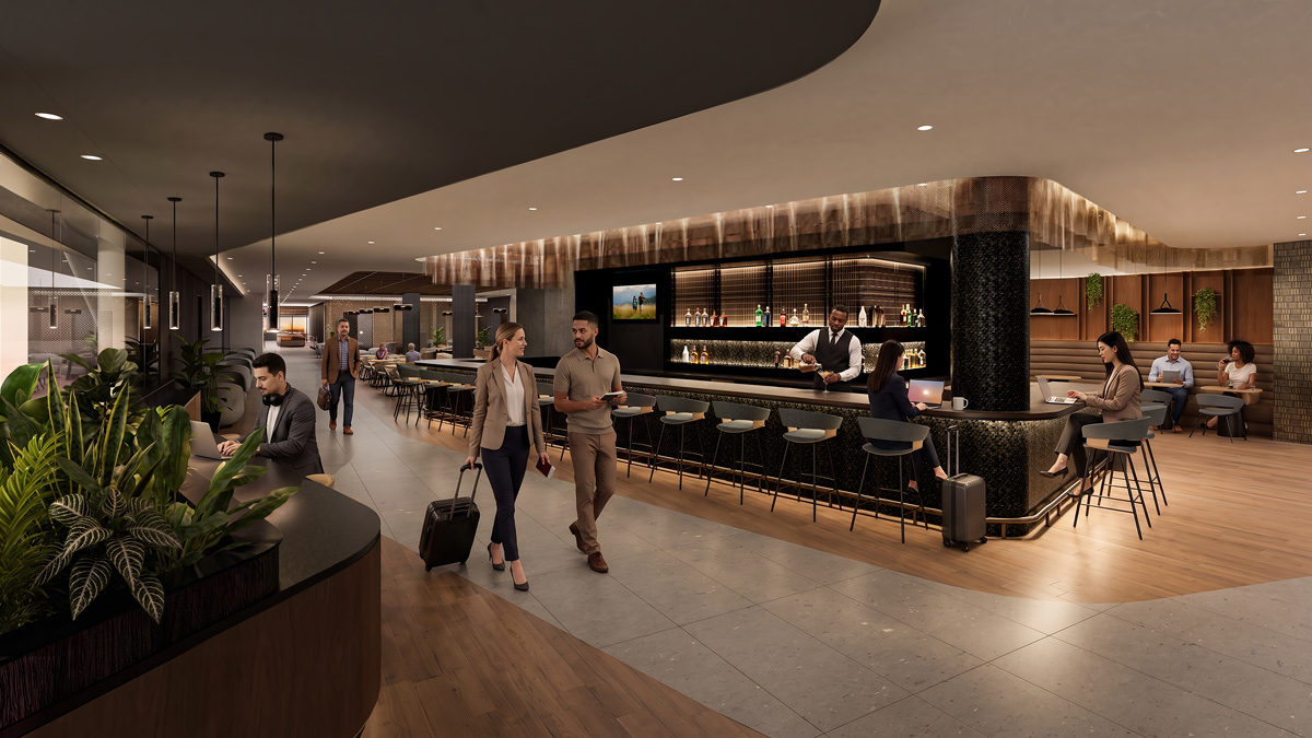 Rendering of the new Admirals Club in CLT